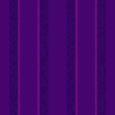 Çok renkli kumaş, pürüzsüz, dağınık tekstil arka plan vektörü. Mor ve koyu renk paletinde ipeksi dikey çizgili çizgiler.