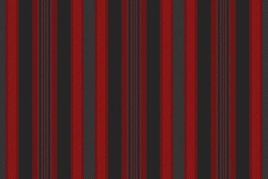 Japonya 'nın kusursuz kumaş arka planı, otel vektör çizgileri. Siyah ve kırmızı renk paletinde karmaşık tekstil dikey deseni.