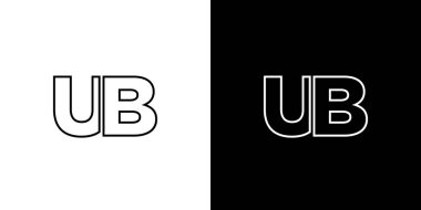 Moda harfi U ve B, UB logo tasarım şablonu. Şirket kimliği için asgari monogram tabanlı logotype.
