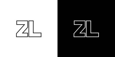 Moda harfi Z ve L, ZL logo tasarım şablonu. Şirket kimliği için asgari monogram tabanlı logotype.