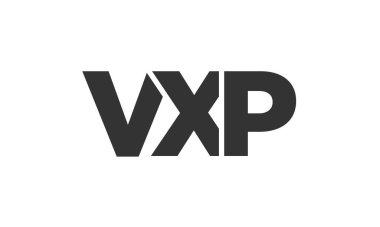 Güçlü ve modern kalın metinli VXP logo tasarım şablonu. Basit ve minimal tipografi içeren ilk tabanlı vektör logosu. Modayı takip eden şirket kimliği markalar için ideal..