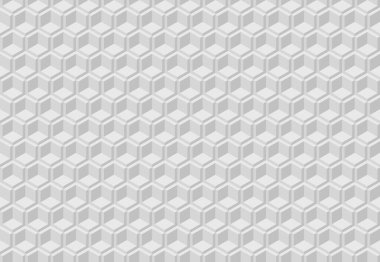 Soyut gri ölçekli geometrik dikişsiz desen. Zarif iç içe geçmiş küp tasarımı arka plan, web sitesi tasarımı veya yazdırma projeleri için mükemmel gelişmiş, modern bir doku oluşturur..