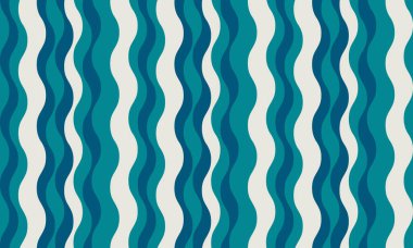 Soyut deniz mavisi ve beyaz dalgalı şeritler. İnternet sitesi afişleri, tekstil, ambalaj ve modern tasarım projeleri için mükemmel. Akışkanlığı, sakinliği ve hareket duygusunu çağrıştırıyor..