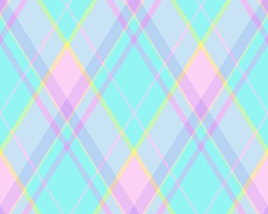 Argyle geometrik eşkenar dörtgenin kusursuz deseni. Harlequin duvar kağıdı tasarımını kontrol et. Web geçmişi için klasik elmas şekilli tekstil malzemesi, baskı kumaşı, kazak, ambalaj kağıdı, hediye kartı, davetiye.