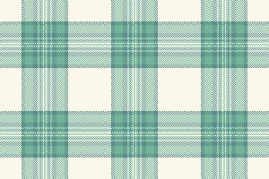 Tekrarlanabilir desenler arka planda pürüzsüz doku, zarif tekstil desenli tartan. Eski dantel ve nane rengi palette vektör kumaş ekoseli çizimi.