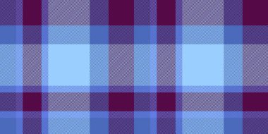 Yapraksız tartan kumaş, kumaş kumaş kumaş desenli kumaş. Mavi ve pembe renk paletinde zarif arka plan vektör deseni denetimi.