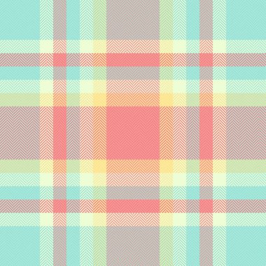 Pastel herringbone ekose desenli. Yumuşak, neşeli renkler tekstil, web sitesi arka planı veya kırtasiye için hassas, pürüzsüz bir doku oluşturur..