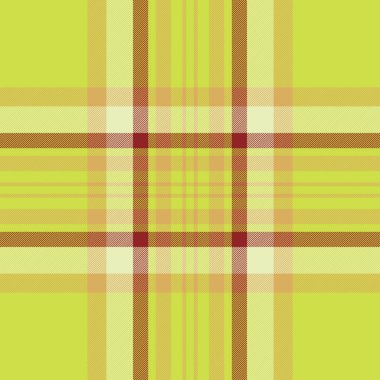 Çoklu arka plan ekoseli, kusursuz, temel vektör desenli tekstil. Kireç ve kehribar rengi palette sade kumaş dokusu kontrolü.