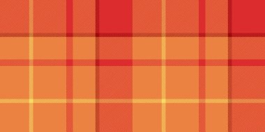 Sıcak portakallar ve kırmızılar içinde canlı sonbahar ekoseli desen. Tekstil tasarımı, mevsimlik markalaşma ya da herhangi bir projeye samimi bir dokunuş için mükemmel..