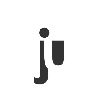 JU yaratıcı geometrik başlangıç tabanlı modern ve minimal logo. Moda yazı tipleri. Evrensel profesyonel zarif tekno vektör tasarımı.