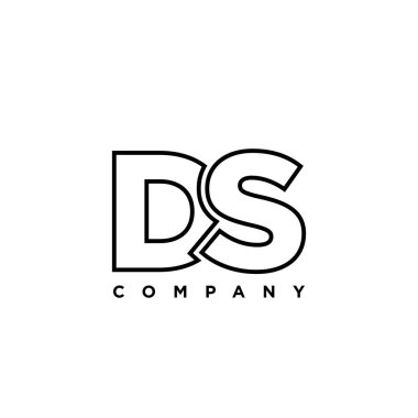 Moda D ve S harfleri, DS logo tasarım şablonu. Şirket kimliği için asgari monogram tabanlı logotype.