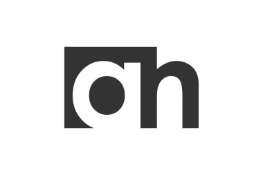 Yaratıcı geometrik tabanlı modern ve minimal logo. H modayı takip eden yazı tipleri. Evrensel profesyonel zarif tekno vektör tasarımı.