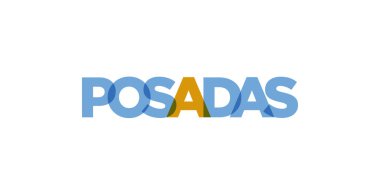 Arjantin ambleminde baskı ve ağ için postalar. Tasarım, modern yazı tipinde cesur tipografiye sahip geometrik stil, vektör illüstrasyonuna sahiptir. Beyaz arkaplanda izole edilmiş grafiksel slogan harfleri.