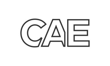 CAE logo tasarım şablonu güçlü ve modern kalın metin ile. Basit ve minimal tipografi içeren ilk tabanlı vektör logosu. Modayı takip eden şirket kimliği markalar için ideal..