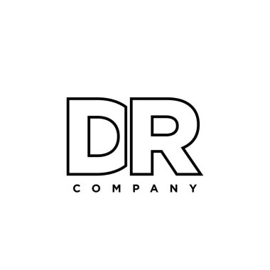 Moda harfi D ve R, DR logo tasarım şablonu. Şirket kimliği için asgari monogram tabanlı logotype.