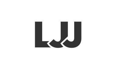 LJJ logo tasarım şablonu güçlü ve modern kalın metinlerle. Basit ve minimal tipografi içeren ilk tabanlı vektör logosu. Modayı takip eden şirket kimliği markalar için ideal..