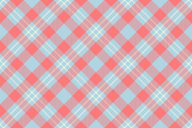 Canlı mercan ve soluk mavi ekose desenli. Tekstil tasarımı, web sitesi geçmişi veya moda projeleri için mükemmel.
