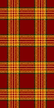 Bornoz desenli ekoseli, süs kumaşlı tartan çeki. Kehribar ve kehribar renk paletinde erkeksi kumaş vektör deseni.
