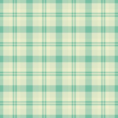 Tekstil dokusunu tekrar et, ince ekose desenli vektör. Hafif ve nane rengi palette pürüzsüz arkaplanı kontrol et.