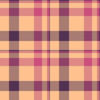 Zarif şeftali, pembe mor ekose desenli. Tekstil tasarımı, giysi, dekor ya da web sitesi geçmişi için mükemmel..