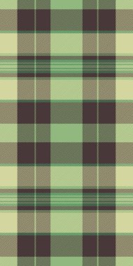 İnce yeşil ve kahverengi ekose desenli, tekstil tasarımı, moda veya web sitesi geçmişi için mükemmel. Bu pürüzsüz doku, doğa ve sükuneti çağrıştırıyor..