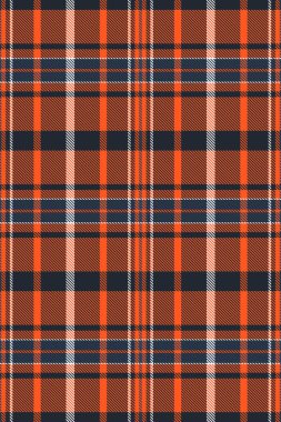 Yoğun kontrol desenli ekose, tatil kumaşı tartan vektörü. Koyu ve kırmızı renk paletindeki sıcak, pürüzsüz tekstil arkaplan dokusu.