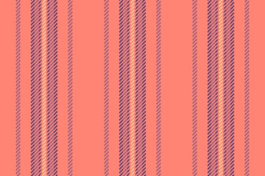 Rontour arka plan desenleri, dikdörtgen dikişsiz kumaş şeritleri. Somon ve pembe renk paletinde Fug tekstil vektör dikey deseni.