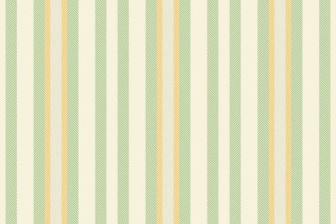 Karışık vektör dikey çizgileri, fabrika tekstil arkaplan kumaşı. Bej ve yeşil renk paletinde ipliksiz desen çizgisi.