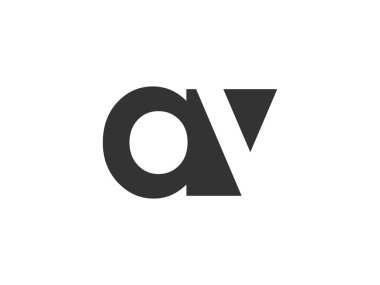 AV yaratıcı geometrik başlangıç tabanlı modern ve minimal logo. V modayı takip eden yazı tipleri. Evrensel profesyonel zarif tekno vektör tasarımı.