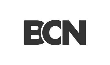 Güçlü ve modern kalın metinli BCN logo tasarım şablonu. Basit ve minimal tipografi içeren ilk tabanlı vektör logosu. Modayı takip eden şirket kimliği markalar için ideal..