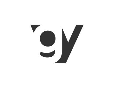 GY yaratıcı geometrik başlangıç tabanlı modern ve minimal logo. Modayı takip eden yazı tipleri. Evrensel profesyonel zarif tekno vektör tasarımı.