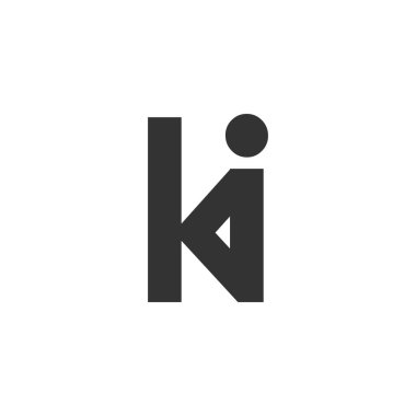 KI yaratıcı geometrik başlangıç tabanlı modern ve minimal logo. K harfi modaya uygun yazı tipleri. Evrensel profesyonel zarif tekno vektör tasarımı.