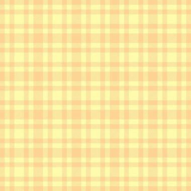 Kumaş kumaş dokusu, düğün tekstil çeki ekoseli. Kehribar ve sarı renk paletinde lüks desenli kusursuz arkaplan vektörü.