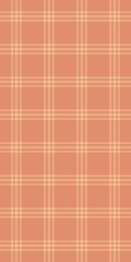 Dekorasyon desenli ekose kumaş, hipster dikişsiz desen vektörü. Turuncu renk paletinde mükemmel kumaş arkaplan kontrolü.