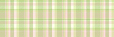 Kusursuz Fransız ekose kontrolü, kavramsal vektör şablonu. Dikilmiş kumaş kumaşı açık ve yeşil renk paletinde..