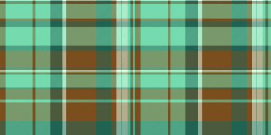 Canlı deniz mavisi, kahverengi ve bej rengi ekose desenli. Tekstil tasarımları, web sitesi geçmişi veya moda projeleri için mükemmel.