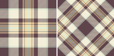 Kahverengi, krem rengi ve soluk maviler içinde iki tane kusursuz ekose desen. Tekstil tasarımı, moda veya web sitesi geçmişi için mükemmel. Zarif ve çok yönlü, bu desenler sıcaklık ve rahatlığı çağrıştırıyor..