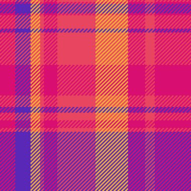 Canlı pembe, turuncu ve mor ekose desenli. Tekstil tasarımı, moda veya web sitesi geçmişi için mükemmel.