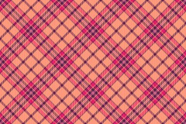 Canlı şeftali ve pembe ekose desenli. Tekstil tasarımı, moda veya web sitesi geçmişi için mükemmel. Bu pürüzsüz, tekrarlayan doku şık ve modern bir estetik sunuyor..