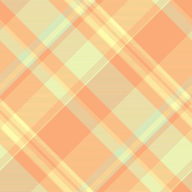 Reklam dokusu kumaş vektörü, çeşitli ekose desen kontrolü. Turuncu ve kehribar renk paleti ile kusursuz arkaplan kumaşı.