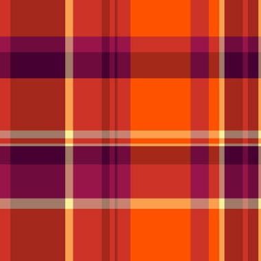 Sıcak portakallar, kırmızılar ve morlar içinde canlı sonbahar ekoseli desenler. Düşmüş tasarımlar, tekstil, web siteleri ya da arka planlar için mükemmel. Bu pürüzsüz doku cesur ve stil dolu bir estetik sunuyor..