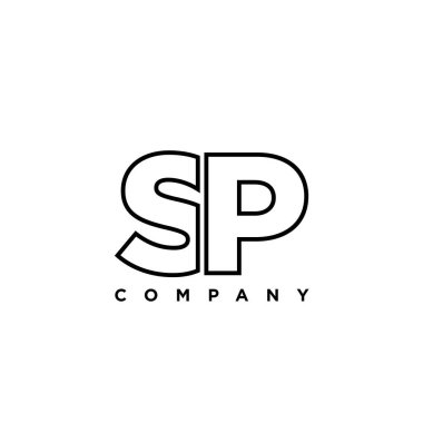 Moda harfi S ve P, SP logo tasarım şablonu. Şirket kimliği için asgari monogram tabanlı logotype.