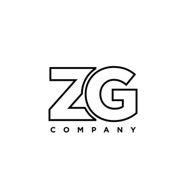 Z ve G harfi, ZG logo tasarım şablonu. Şirket kimliği için asgari monogram tabanlı logotype.