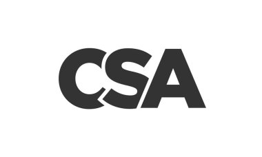 CSA logo tasarım şablonu güçlü ve modern kalın metin ile. Basit ve minimal tipografi içeren ilk tabanlı vektör logosu. Modayı takip eden şirket kimliği markalar için ideal..