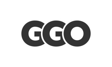 GGO logo tasarım şablonu güçlü ve modern kalın metinlerle. Basit ve minimal tipografi içeren ilk tabanlı vektör logosu. Modayı takip eden şirket kimliği markalar için ideal..