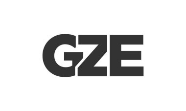 GZE logo tasarım şablonu güçlü ve modern kalın metinlerle. Basit ve minimal tipografi içeren ilk tabanlı vektör logosu. Modayı takip eden şirket kimliği markalar için ideal..