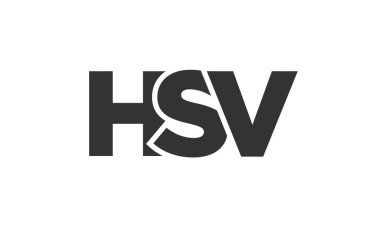 Güçlü ve modern kalın metinli HSV logo tasarım şablonu. Basit ve minimal tipografi içeren ilk tabanlı vektör logosu. Modayı takip eden şirket kimliği markalar için ideal..