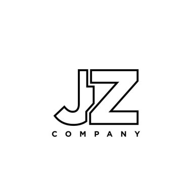 Moda harfi J ve Z, JZ logo tasarım şablonu. Şirket kimliği için asgari monogram tabanlı logotype.