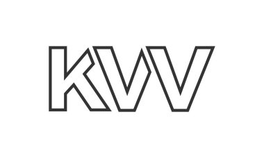 KVV logo tasarım şablonu güçlü ve modern kalın metin ile. Basit ve minimal tipografi içeren ilk tabanlı vektör logosu. Modayı takip eden şirket kimliği markalar için ideal..