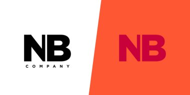 Moda harfi N ve B, NB logo tasarım şablonu. Şirket kimliği için asgari monogram tabanlı logotype.